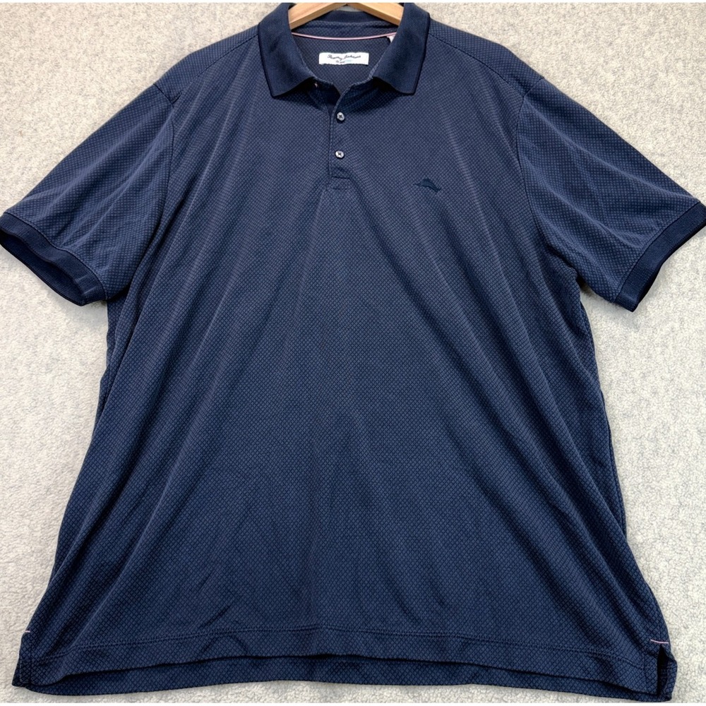 Tommy Bahama Islandzone Mens Polo Shirt Blue Short Sleeve Outdoor Comfort 2XL